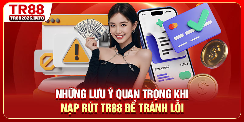 Những lưu ý quan trọng khi nạp rút TR88 để tránh lỗi